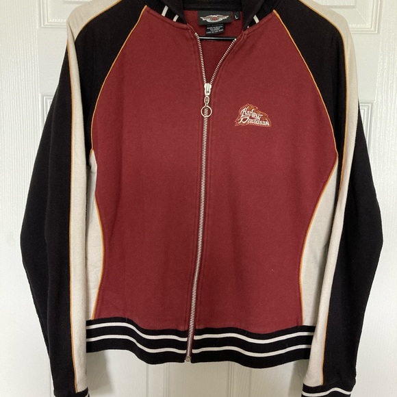 Harley-Davidson Jackets & Blazers - Harley Davidson Zip Up Hooded Jacket Women’s Size Medium